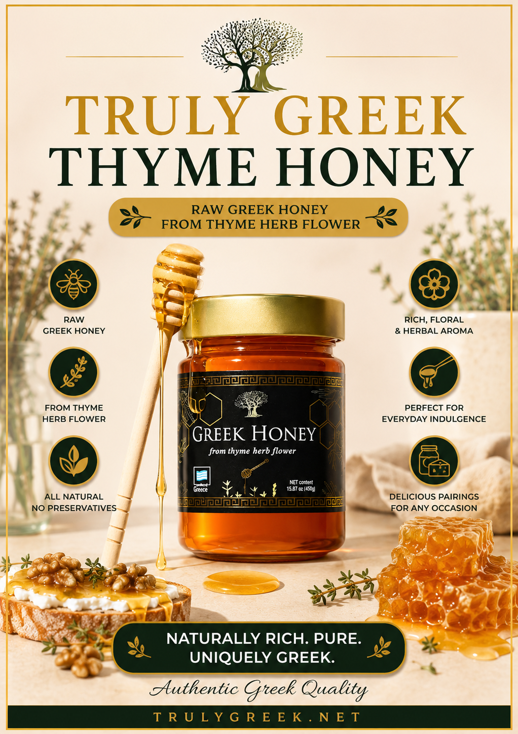 TRULY GREEK Thyme Honey