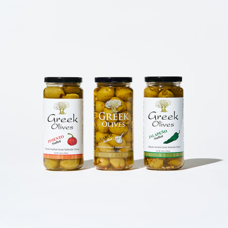 Greek Stuffed Olive Trio